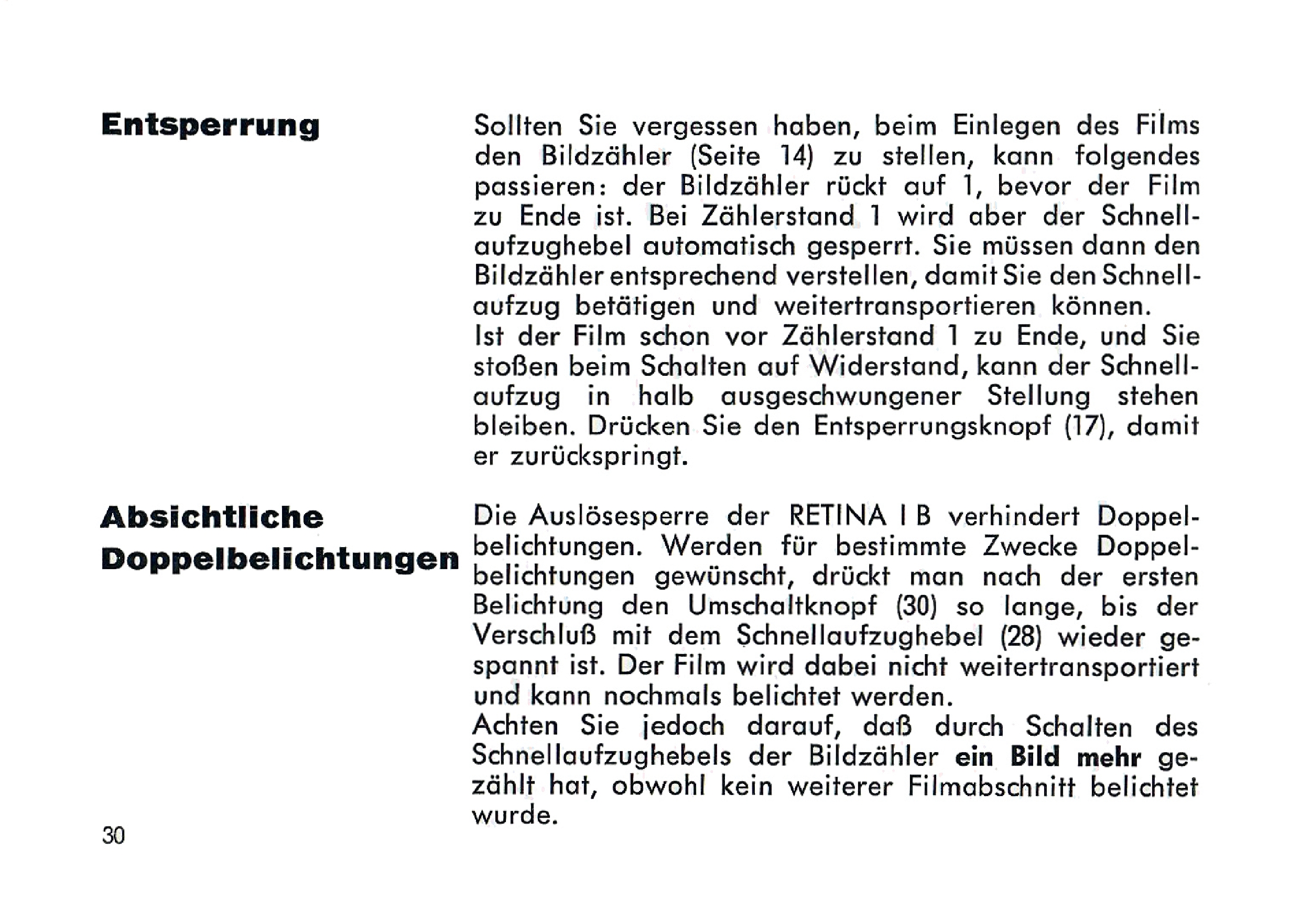 Kodak Retina IB (Type 019) Anleitung 1957 DE